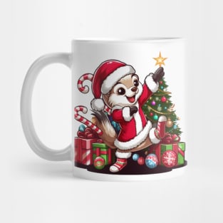 Santa Ferret Christmas Tee Mug